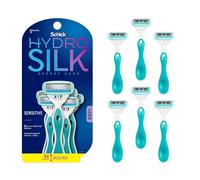 Schick Hydro Silk Sensitive Women's Disposable Razors, 6ct | 5-Blade Disposable Razors for Women Sensitive Skin | Travel Razor for Women
