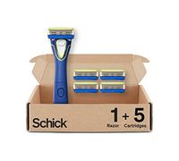Schick Hydro Skin Comfort Beard Groomer, 4-in-1 Power Razor and Trimmer for Men, 1 Handle and 5 Refills