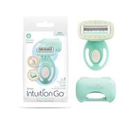 Schick Intuition Go Disposable Travel Razor for Sensitive Skin, 1 Count | Women’s Disposable Razors with Organic Aloe, Travel Razors for Women, Travel Essentials, Stocking Stuffers for Women