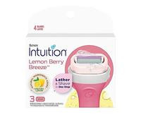 Schick Intuition Lemon Renewing Moisture Women Razor Refill Cartridges, New Version 2022 (Lemon3Count(1Pack))