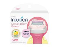 Schick Intuition Refill, Lemon Berry Breeze Razors for Women | Intuition Razor Blades Refill with Organic Lemon, 6 Count Razor Refills