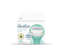 Schick Intuition Sensitive Skin Womens Razor Refills with Vitamin E & Aloe, Pack of 3