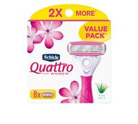 Schick Quattro Womens Razor for Shaving Refllls, Razors for Women Value Pack, Ladies Razors for Legs - 8 Count