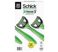 Schick Xtreme 3 Sensitive Disposable Razors with Aloe for Men, 20 ct., Green