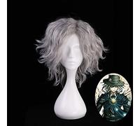 Schicksal/Großer Ordnung Rächer Monte Cristo: Edmond Dantes Perücke Cosplay Kostüm FGO Männer Kurzes hitzebeständiges synthetisches Haar Lockige Perücken MZ-1143