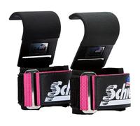 Schiek Sports 1200 Power Lifting Hooks - Maximum Grip Support in Heavy Lifting - Snug Fit (Pink)