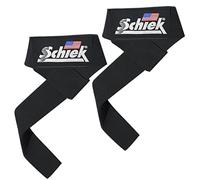 Schiek Sports Model 1000LLS Leather Weight Lifting Straps - Black
