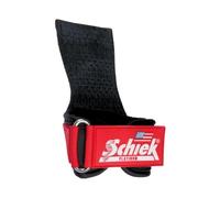 Schiek Sports Model 1907 Platinum Edition Ultimate Grips - 3 in 1 Weight Lifting Straps Wrist Wraps and Grip Pads - Secure Non Slip Control and Comfort for Strength Training (Red, Medium)