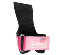 Schiek Sports Model 1907 Platinum Edition Ultimate Grips - 3 in 1 Weight Lifting Straps Wrist Wraps and Grip Pads - Secure Non Slip Control and Comfort for Strength Training (Pink, Medium)