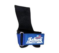 Schiek Sports Model 1907 Platinum Edition Ultimate Grips - 3 in 1 Weight Lifting Straps Wrist Wraps and Grip Pads - Secure Non Slip Control and Comfort for Strength Training (Blue, Medium)