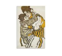 Schiele's Wife with Her Little Nephew By Egon Schiele Painter Artwork Poster Wall Art Scroll Canvas Painting Picture Living Room Decor Home 24x36inch(60x90cm)