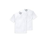 Schiesser Men's American Shirt V-Neck Vest with Sleeve White, 3XL