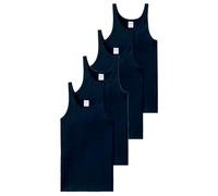 Schiesser 4 - Pack Mens Undershirt, Sleeveless Shirt, Tank Top, White, Size 5, 6, 7, 8, 9, New