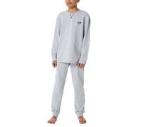 Schiesser Boy's Schlafanzug Set Pyjama warme Qualitäten Frottee - Fleece - Interlock - Größe 140 bis 176 Pajama Set, grau-mel._181997,