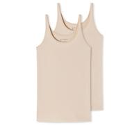 Schiesser Women's 2 Pack Organic Cotton Vest 95/5 Organic