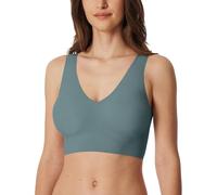 Schiesser Invisible Soft Women's Seamless Bustier with Removable Pads, Mineral_181767, 20