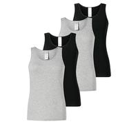 Schiesser Ladies Tops, 4er Pack - 4Pack Tank Tops, Vest, Stretch Cotton