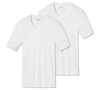 Schiesser Men 1/2 Arm T-Shirt 2 Pack - Jacket, Undershirt, Cotton Essential...