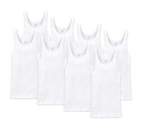 Schiesser Men’s Undershirts in 8-Pack, White, Doppelripp or Feinripp