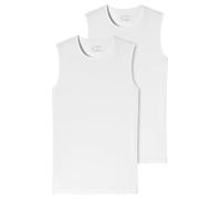 Schiesser Men's 2 Pack Crew Neck Vest with Wide Shoulder Organic Cotton - 95/5 Organic