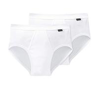 Schiesser Men's 2 Pack Sports Briefs with Fly - Essential Double Rib