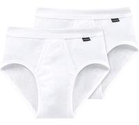Schiesser Men's 2 Pack Sports Briefs with Fly - Essential Fine Rib