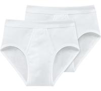 Schiesser Men's 2 Pack Sports Briefs with Fly - Essential Fine Rib