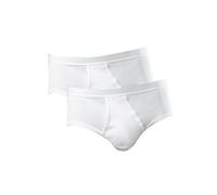 Schiesser Men's 2 Pack Sports Briefs with Fly - Original Fine Rib