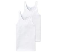 2 Schiesser Men Undershirts 1/2 Arm Cotton Double Rib - White / Size: 5...