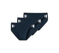 Schiesser Men's 3 Pack Briefs Soft Waistband and Stripes Organic Cotton - 95/5 Organic