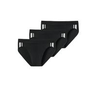 Schiesser Men's 3 Pack Briefs Soft Waistband and Stripes Organic Cotton - 95/5 Organic