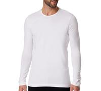 Schiesser Men's 95/5 Organic Cotton Long Sleeve Vest Underwear, White, M