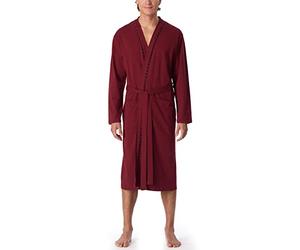 Schiesser Men's Bathrobe Fine Interlock 120 cm Length Organic Cotton