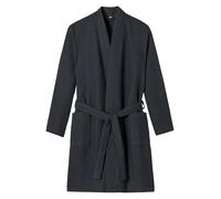 Schiesser Men's Bathrobe Waffle Pique 100 cm Length Organic Cotton