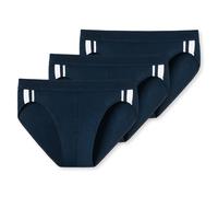 Schiesser Men's 3 Pack Briefs Soft Waistband and Stripes Organic Cotton - 95/5 Organic