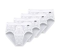 Schiesser Men's Briefs 4 Pack - Sport Brief,Essentials Fine Rib,Gingham-Print,S