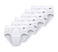 Schiesser Men's Briefs 6 Pack - Sport Brief,Essentials Fine Rib,Gingham-Print,S