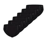 Schiesser Men Super Mini 6-Pack, 6 Briefs in a Box, S, M, L, XL, XXL: Color: Black | Size: Large