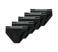 Schiesser Men's Herren 5 Pack Slips Unterwäsche Bio-baumwolle-95/5 Organic Briefs, Black_183212, 6