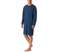 Schiesser Men's Herren Nachthemd Lang-Bigshirt-Sleepshirt-Baumwolle-Comfort Essentials Night Shirt, Atlantic Blue_182022, 42