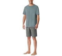 Schiesser Men's Herren Schlafanzug Kurz Rundhals-Nightwear Set Pajama, Mineral_181157, 42
