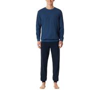 Schiesser Men's Herren Schlafanzug Lang mit Bündchen-Nightwear Set Pajama, Atlantic Blue_181156, 42