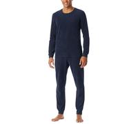 Schiesser Men's Herren Schlafanzug Lang Velour-Selected Premium Warming Pajama Set, Midnight Blue_183137, 40