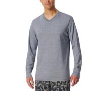 Schiesser Men's Herren Schlafshirt Langarm V-Ausschnitt-Mix + Relax Pajama Top, Midnight Blue_182182, 4XL