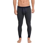 Schiesser Men's Long Johns with Fly - Fine Rib Melange