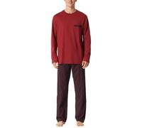 Schiesser Men's Long Pyjamas - Nightwear Set, Dark Red_180262, 44