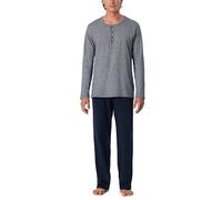 Schiesser Men's Long Pyjamas with Button Placket - Nightwear Set