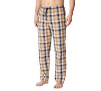 Schiesser Men's Long Web Mix + Relax Organic Cotton Pyjama Bottoms, beige, 46
