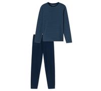 Schiesser Men's Pajamas, Long - Casual Essentials, Cotton, Round Neck