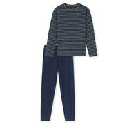 Schiesser Men's Pajamas, Long - Casual Essentials, Cotton, Round Neck